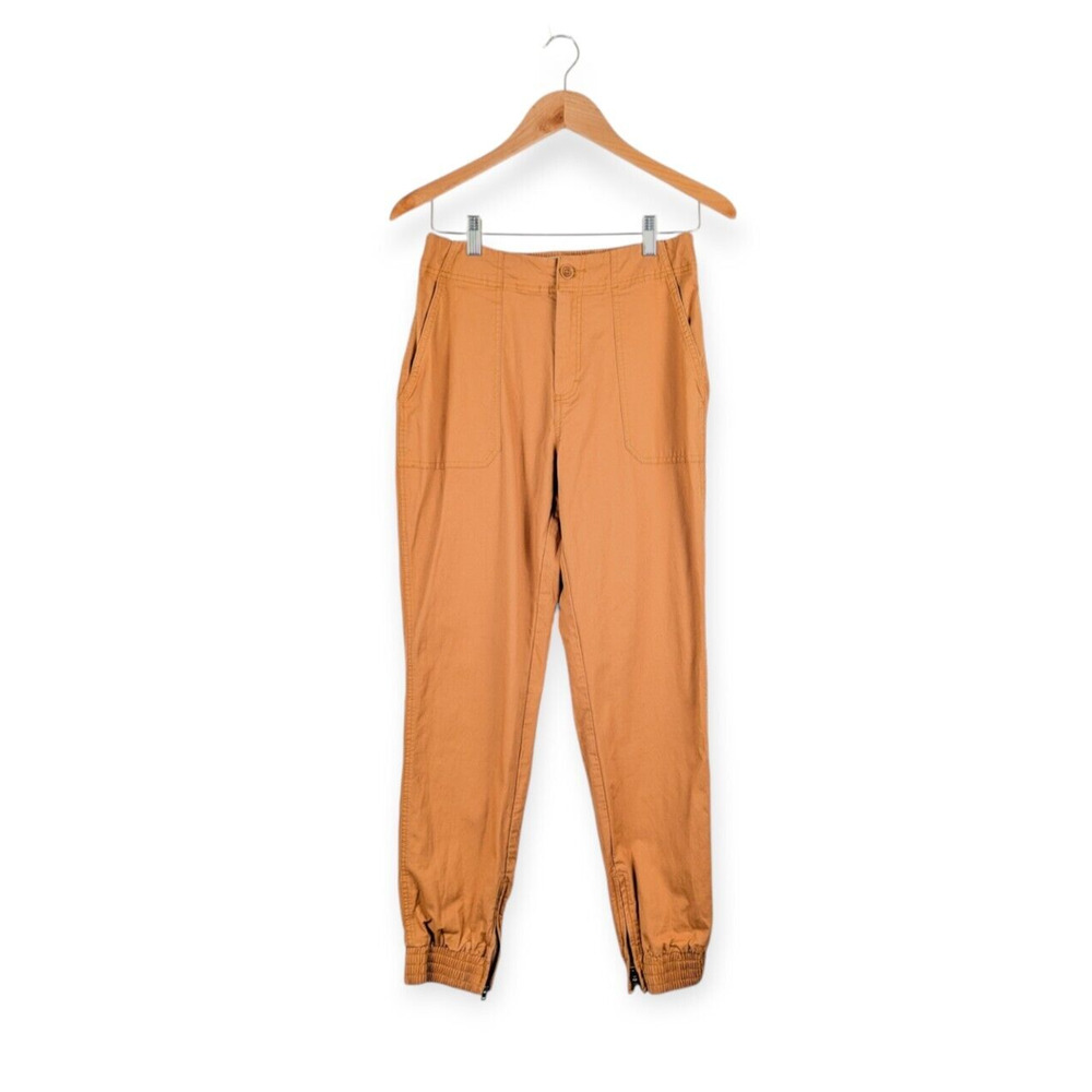 Pact Organic Cotton Twill Women's Utility Jogger Pants Camel Brown Size Medium